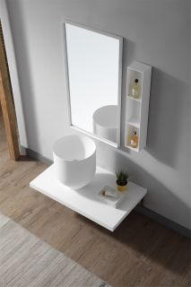 Раковина ABBER Stein AS2618 40см белый матовый